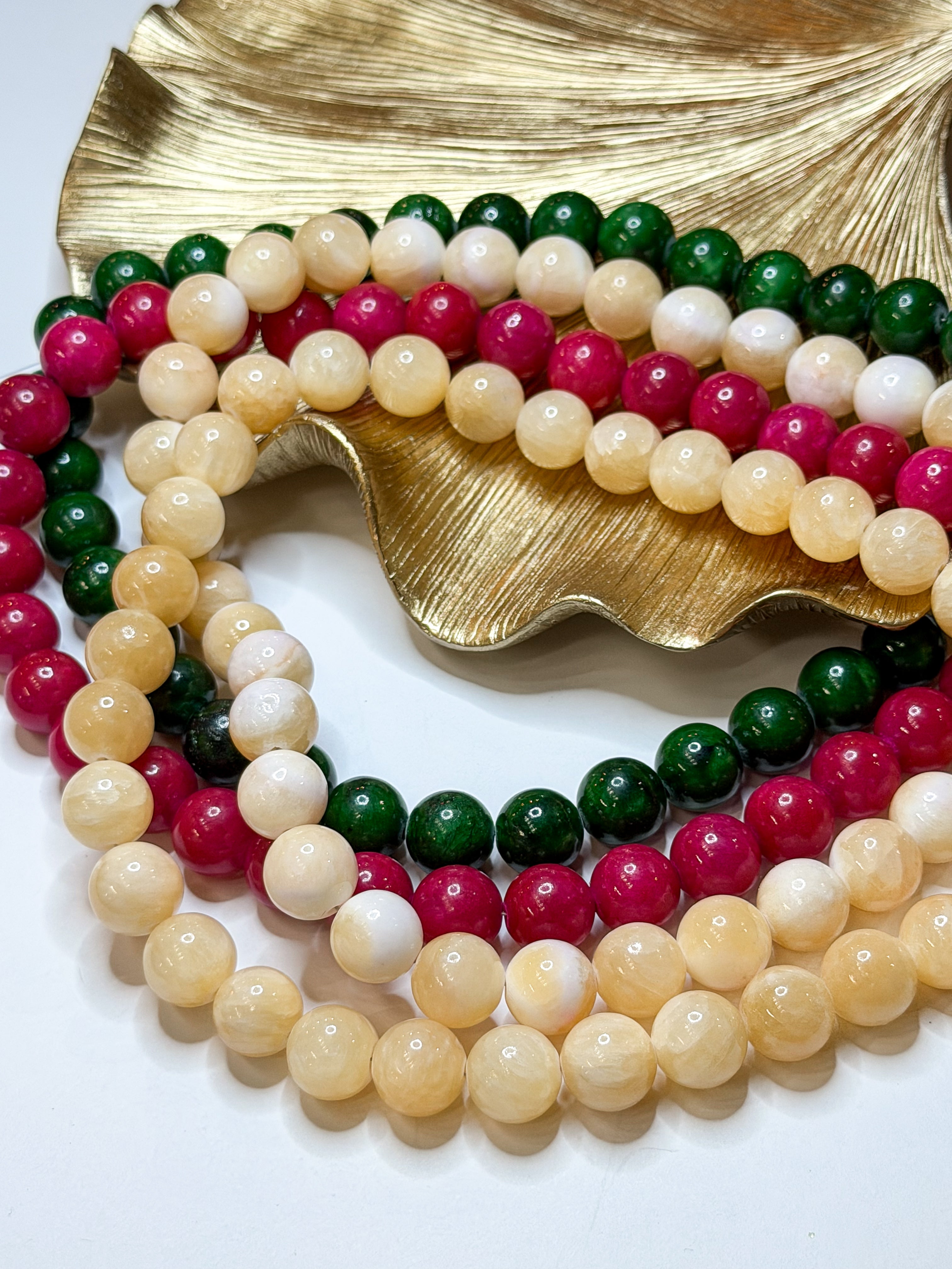 Chunky Green | Hand Beaded Necklace