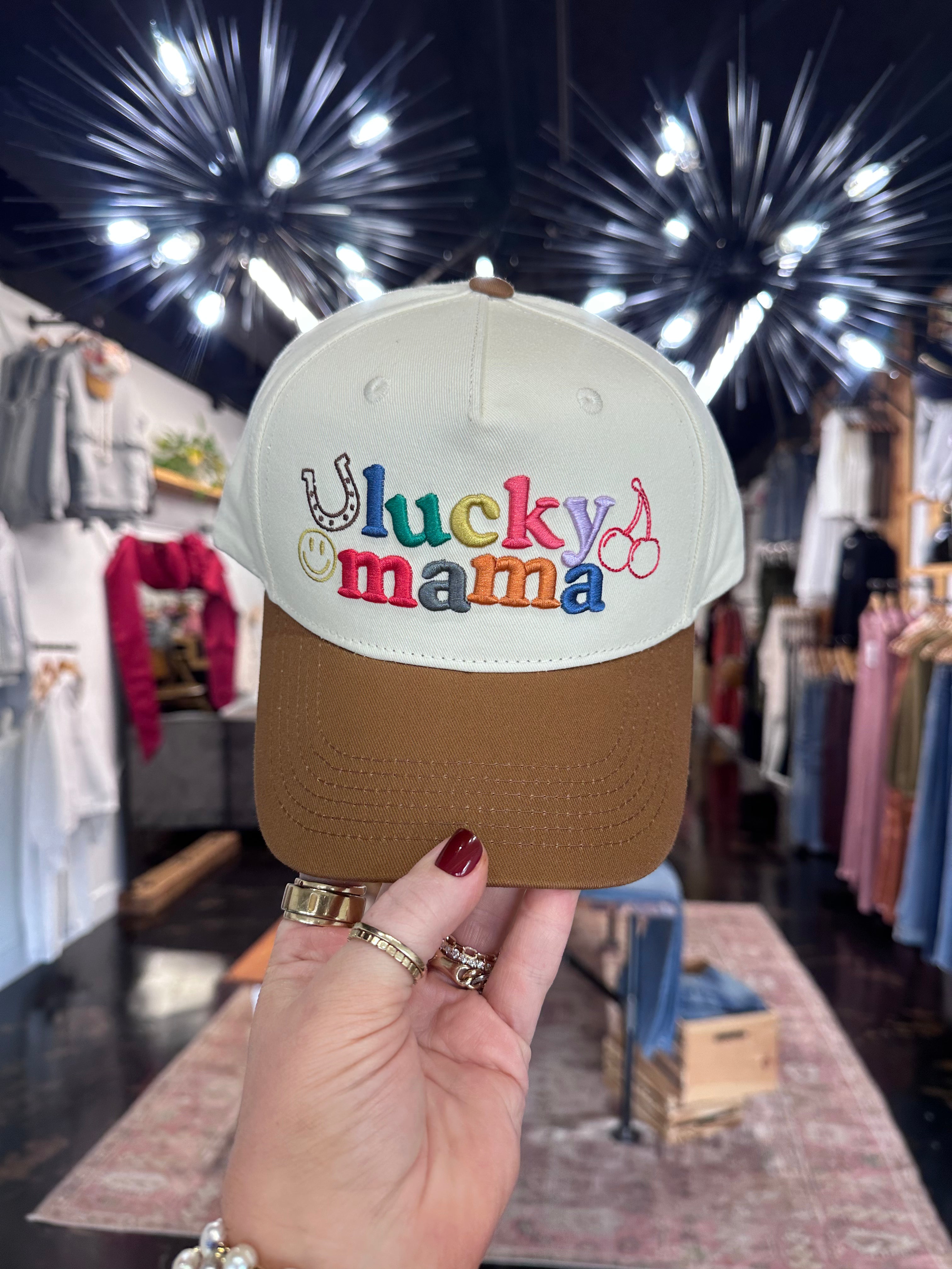 Lucky Mama Embroidered Hat