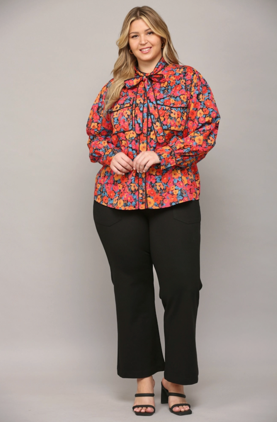 Button Down Shirt with Removable Neck Tie