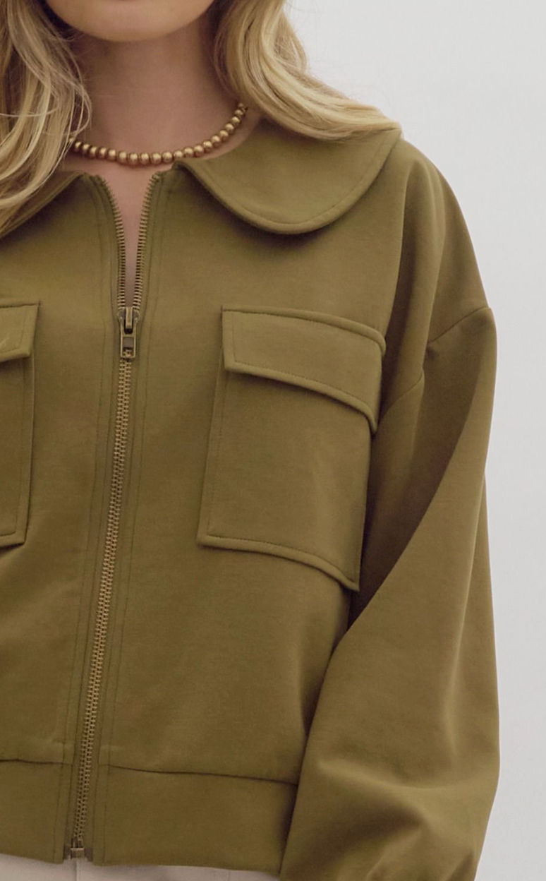 Olive Bomber Jacket