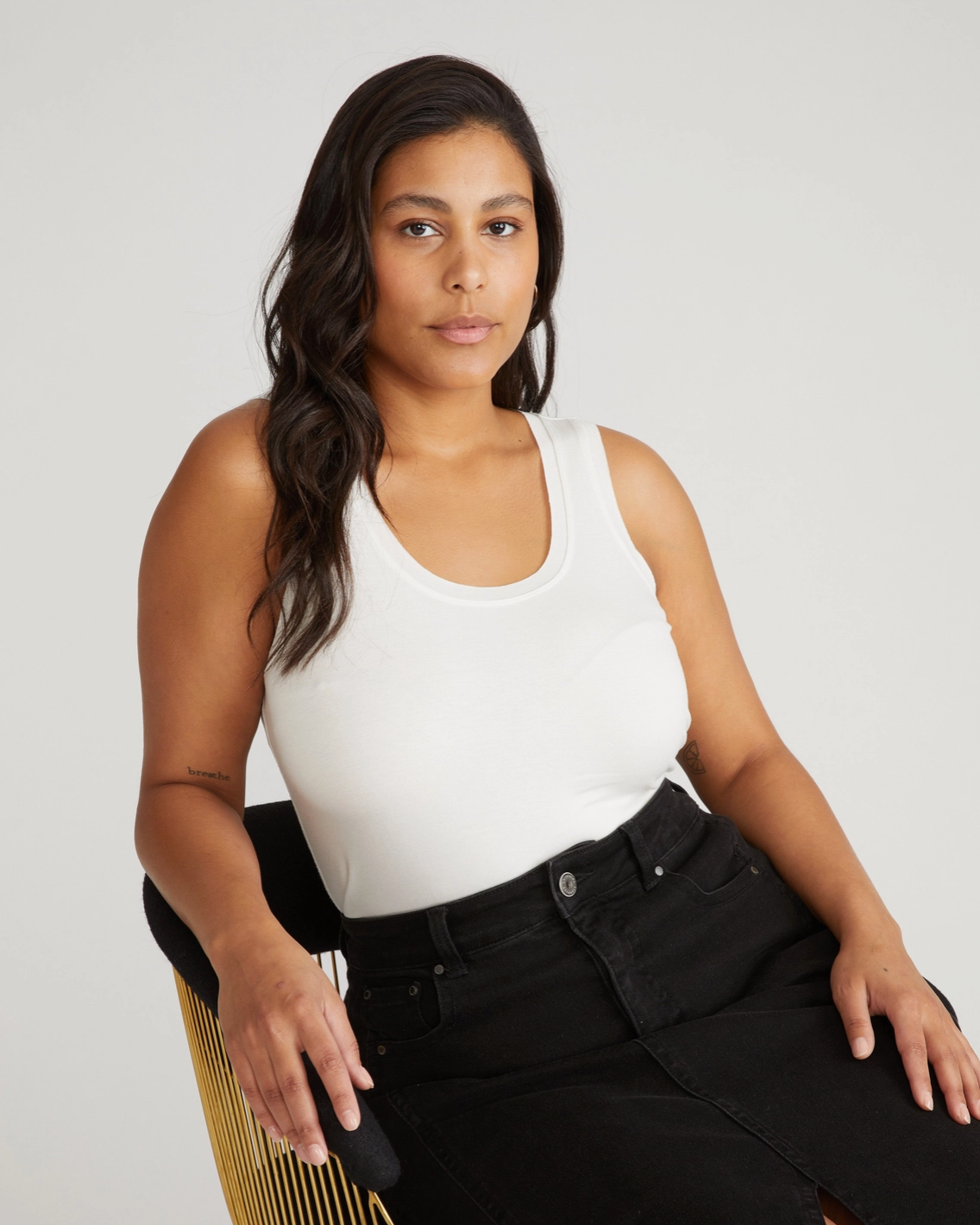 Hudson Liquid Jersey Tank in White