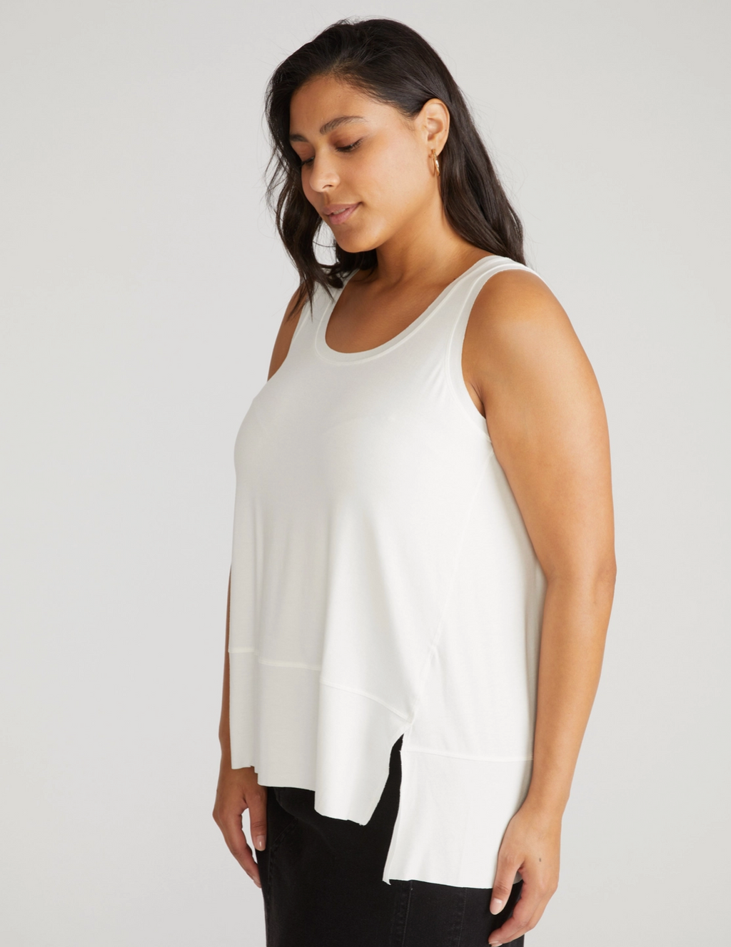 Hudson Liquid Jersey Tank in White