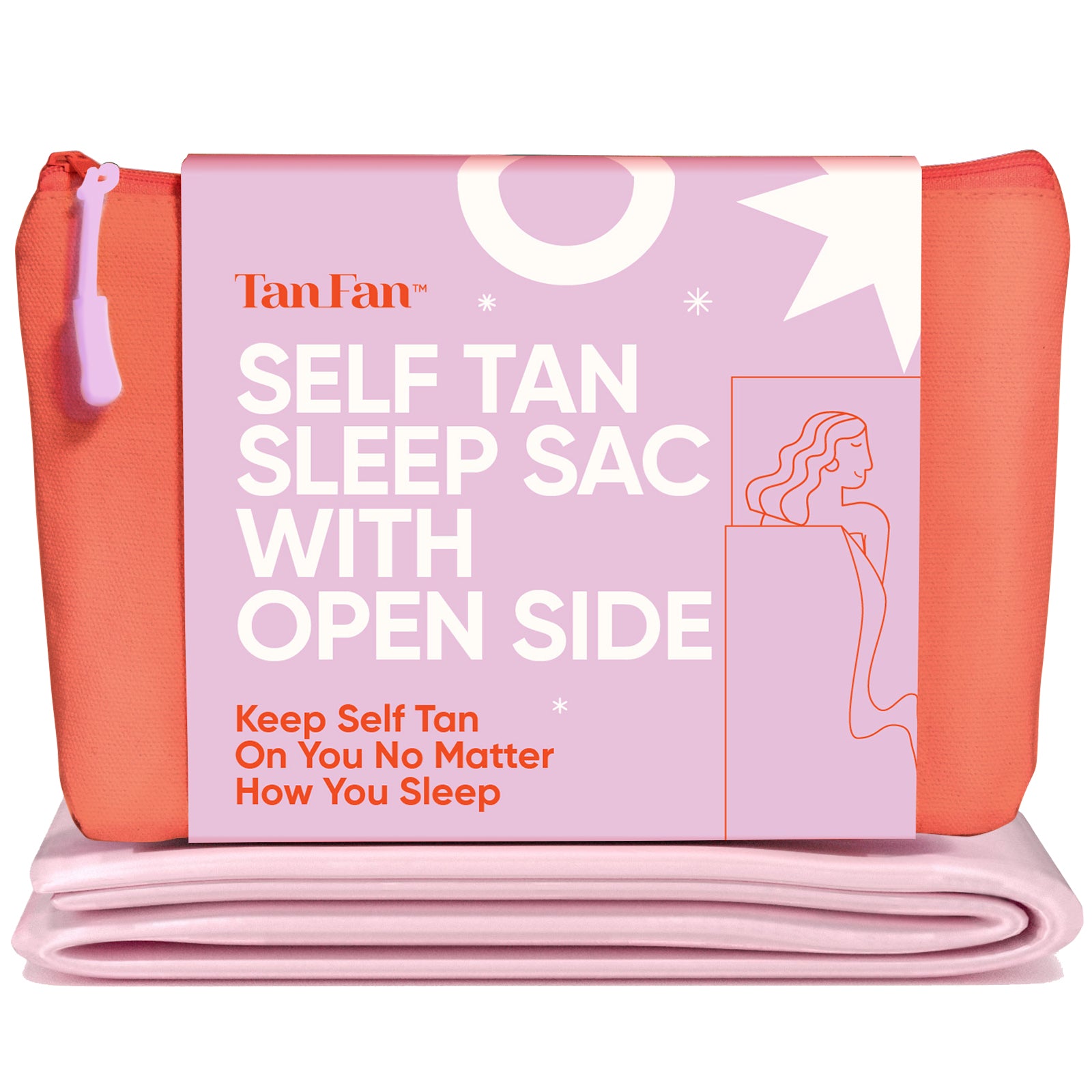 Tan Fan Sleep Sac with Open Side