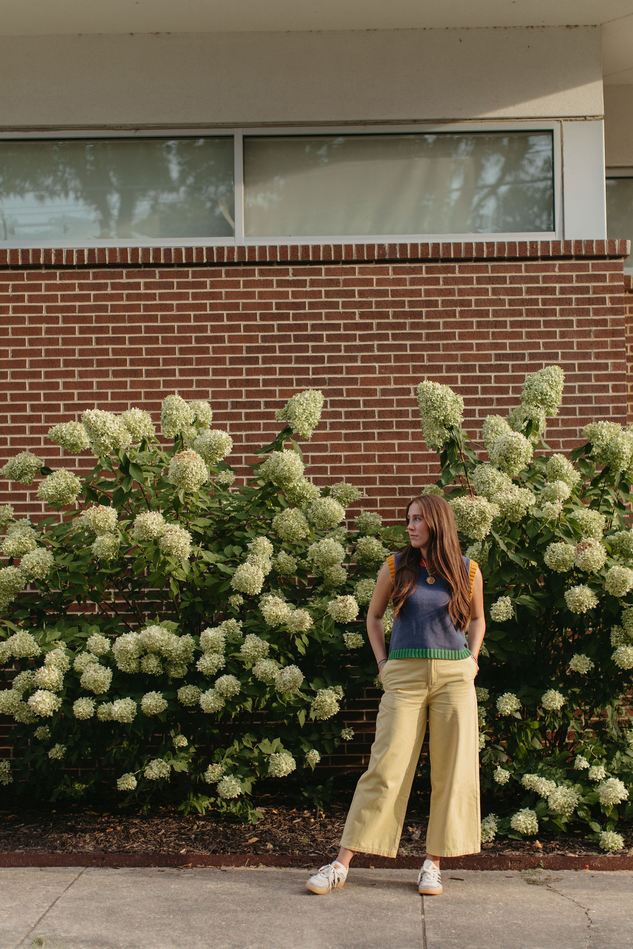 Lemon Cotton Barrel Pants