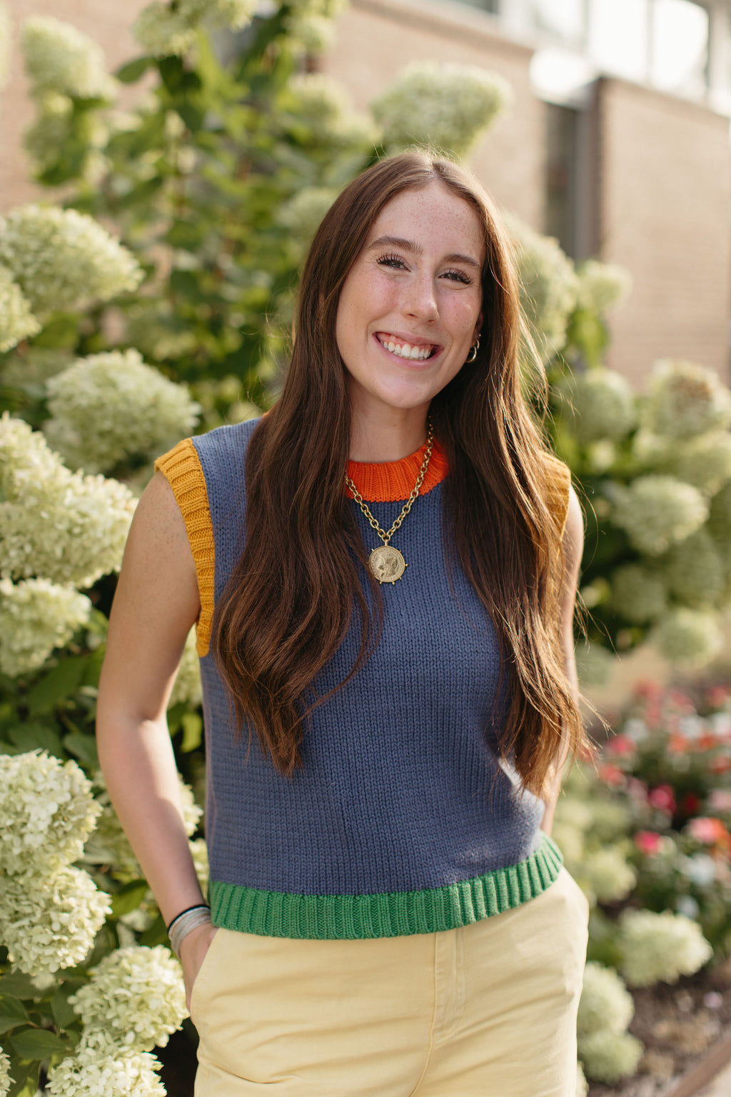 Lemon Cotton Barrel Pants