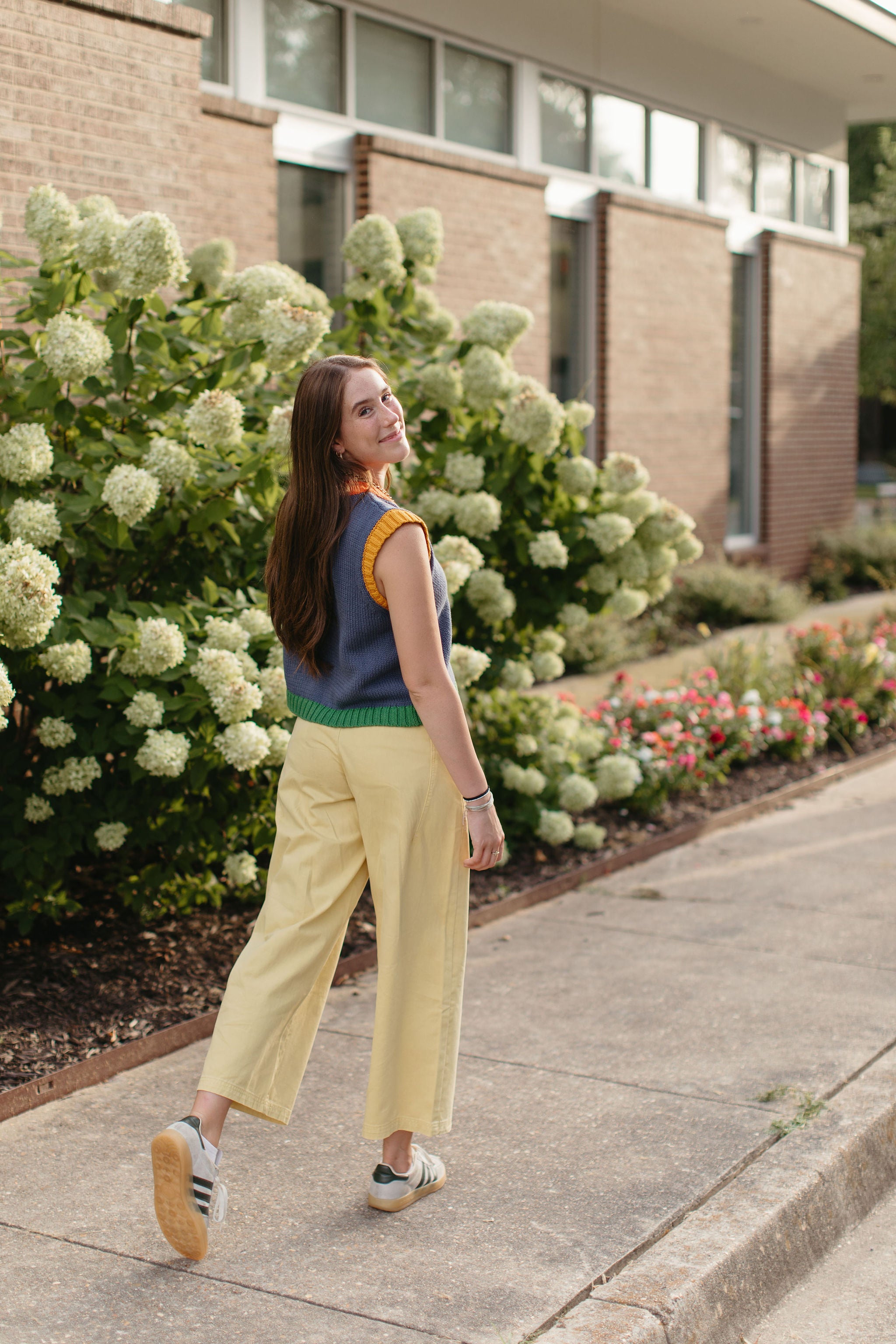Lemon Cotton Barrel Pants
