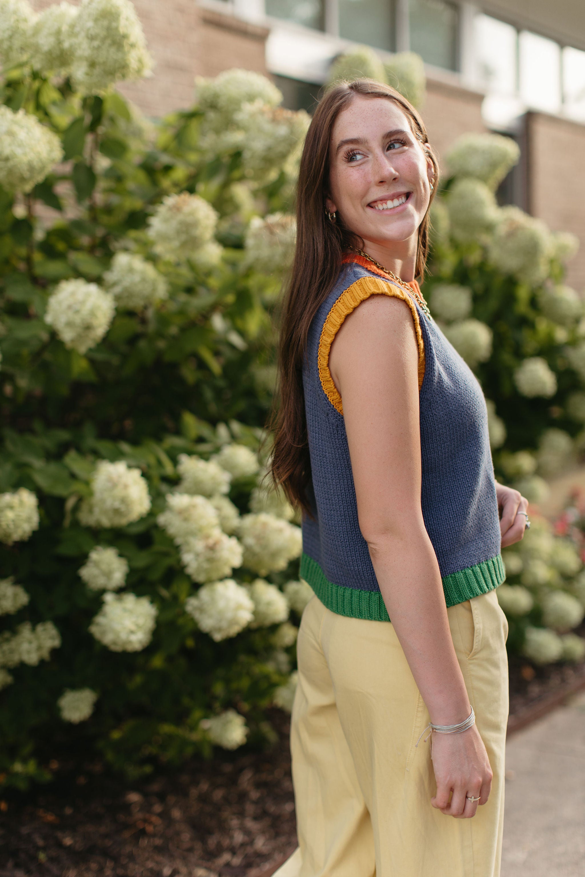 Lemon Cotton Barrel Pants