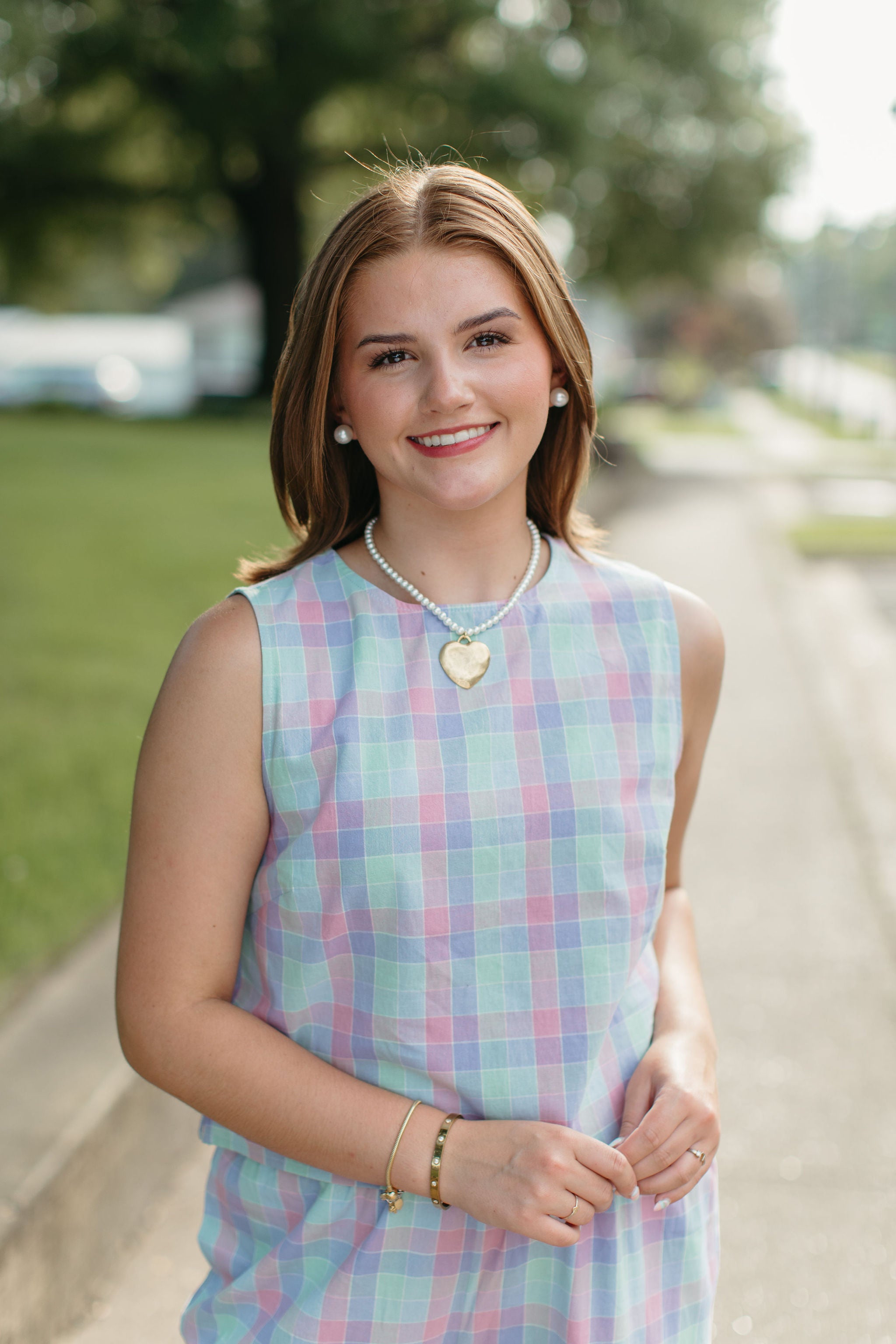 Multi-Plaid Set Top