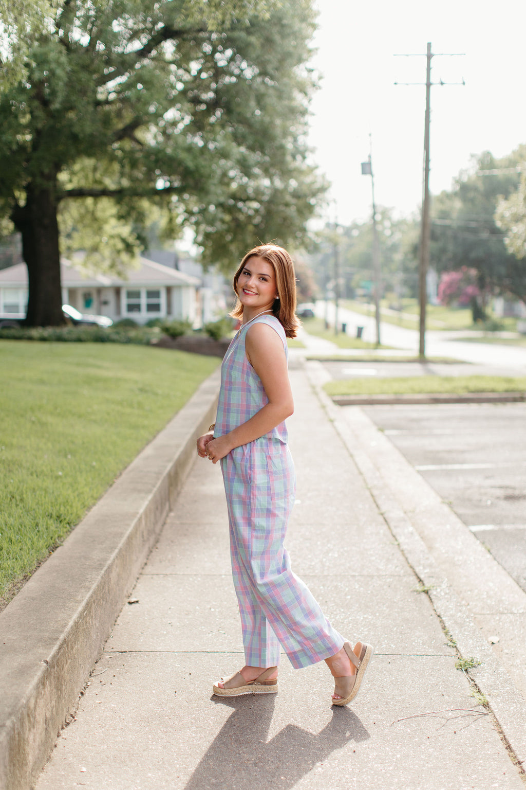 Multi-Plaid Set Top