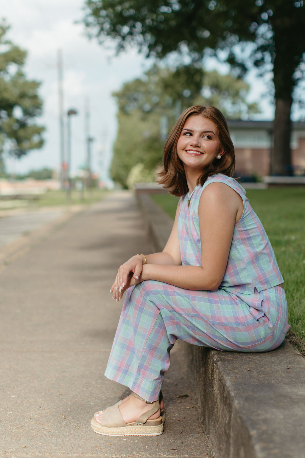 Multi-Plaid Set Pants