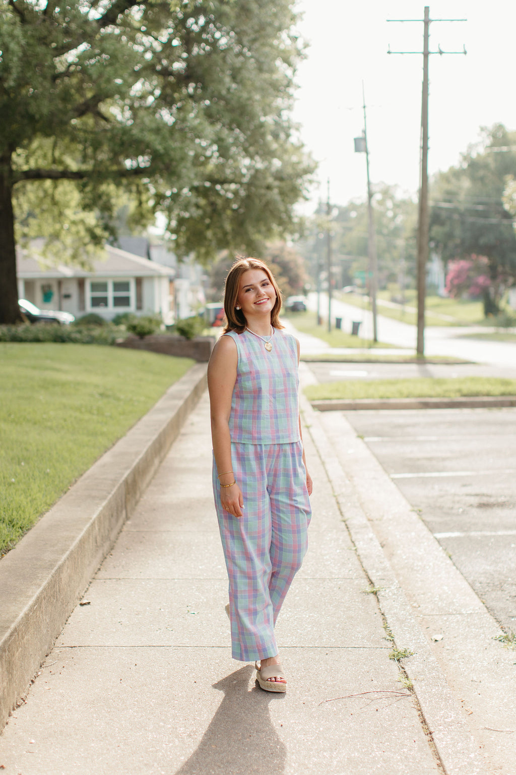Multi-Plaid Set Pants