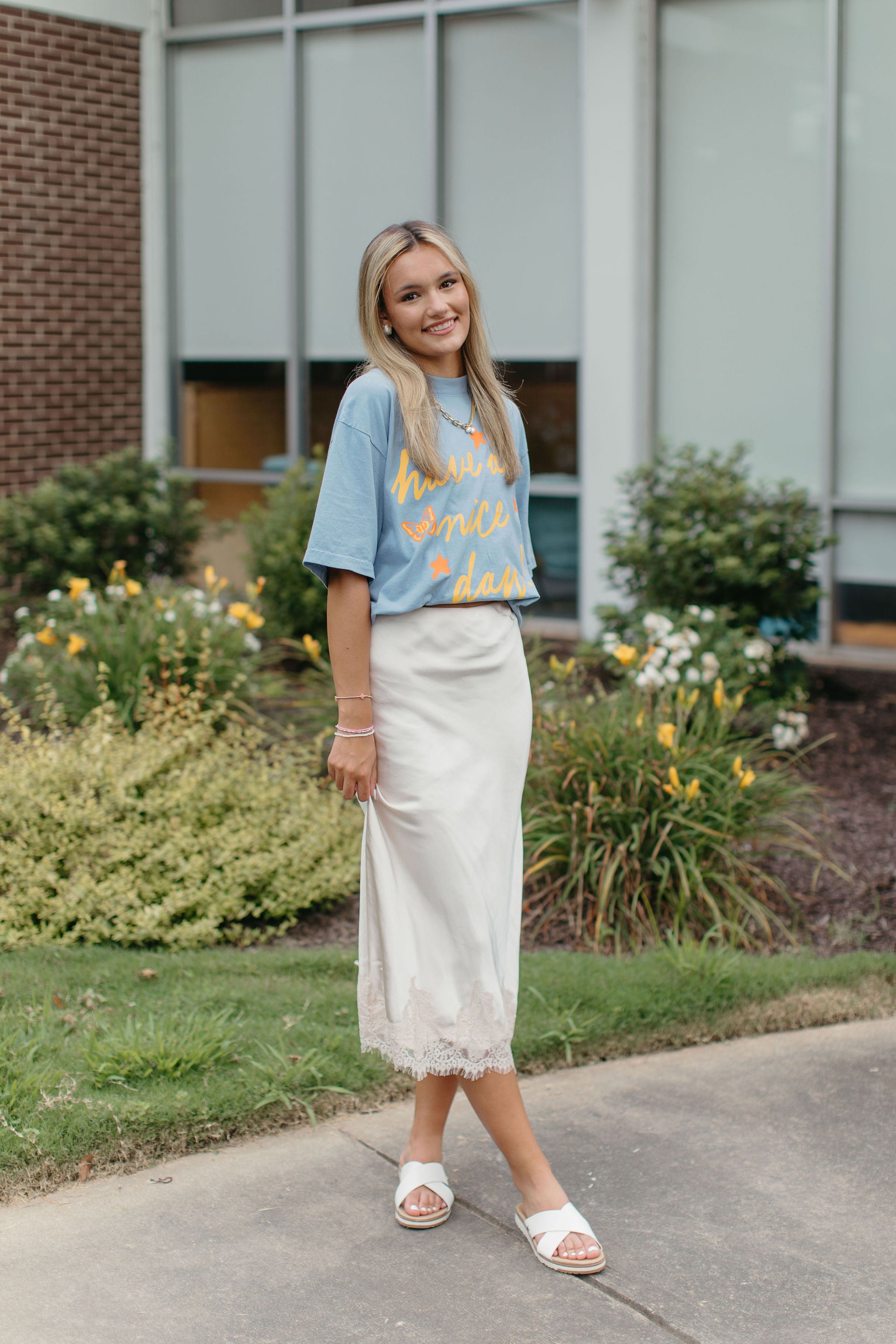 Satin Midi Skirt