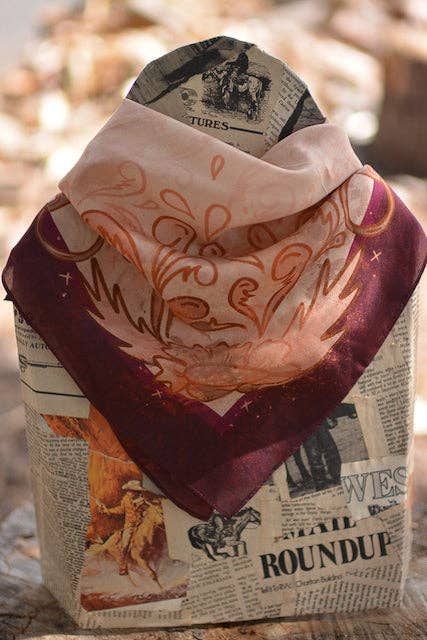 Snaffle Bit Wild Rag Scarf in Vintage Plum