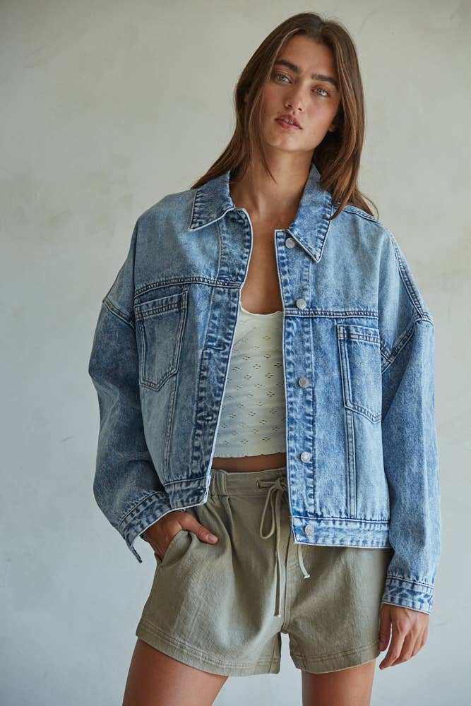 Denim Button Down Jacket
