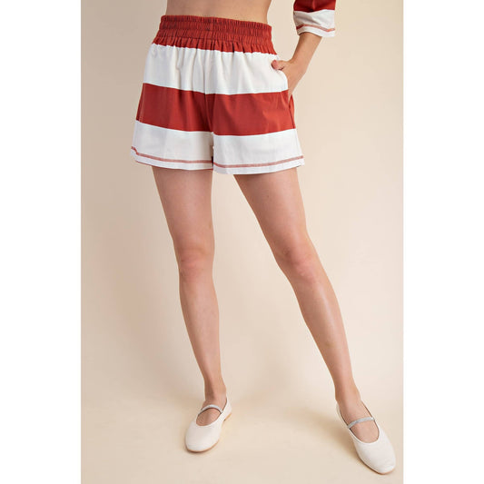 Block Striped Shorts