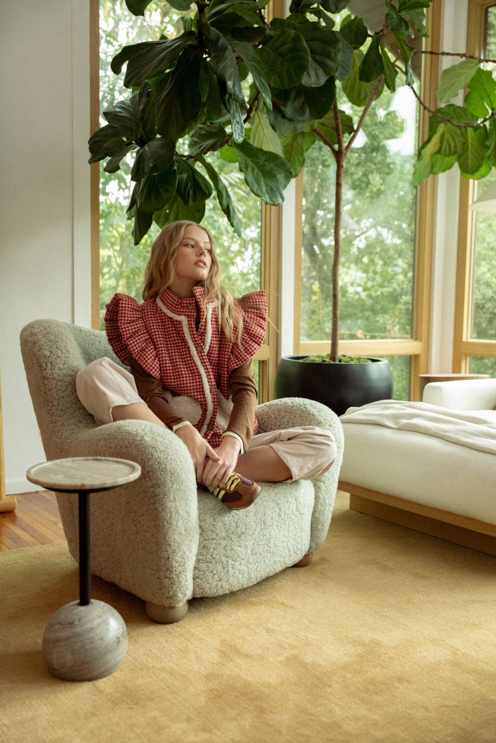 Gingham Heart-Pocket Vest