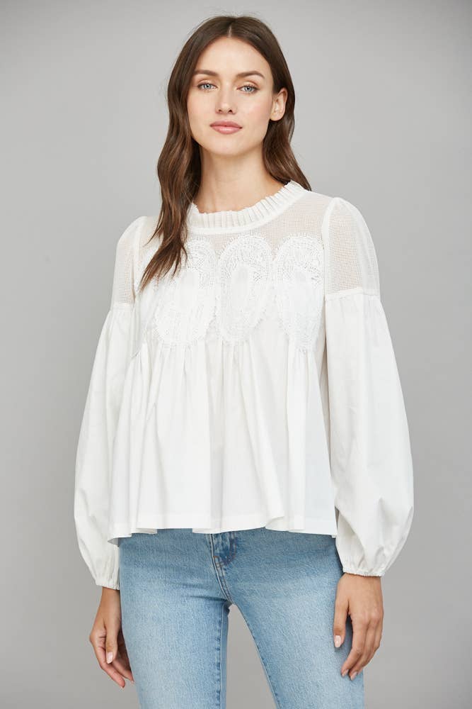 Lace Mauve Blouse