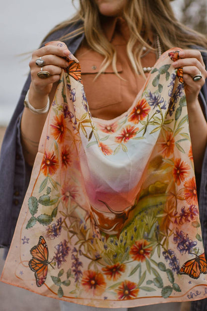 The Lone Star State Inspired Wild Rag Texas Silk Scarf