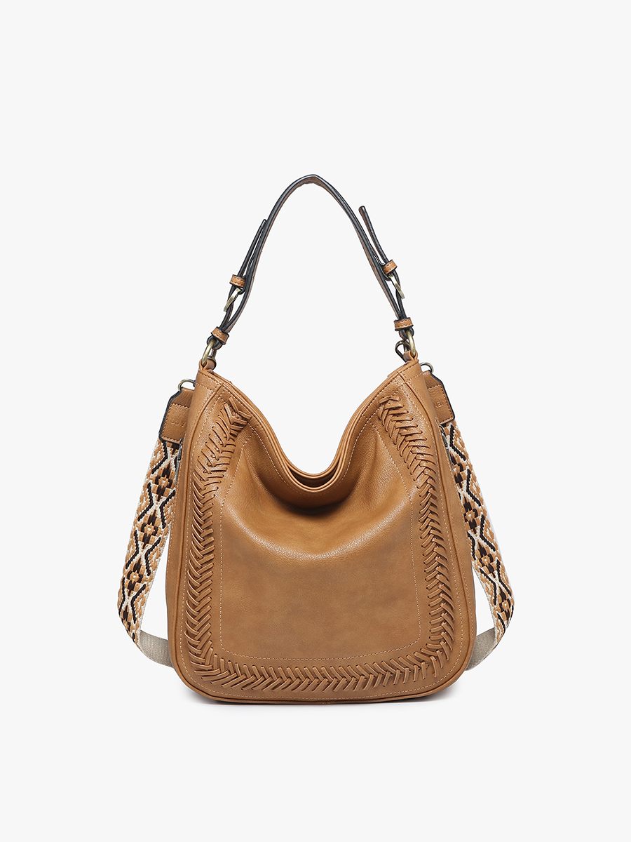 Aris Small Whipstitch Hobo with Guitar Strap