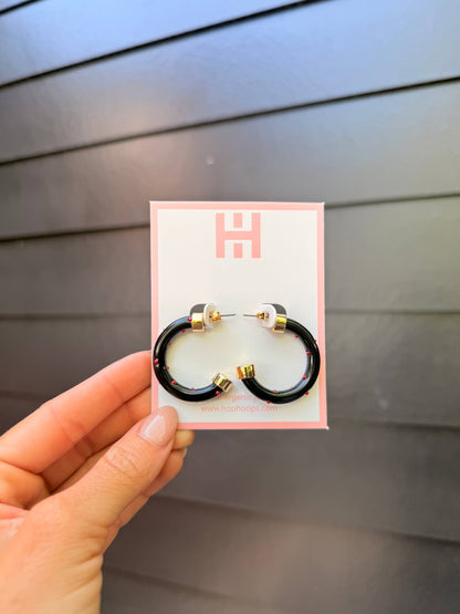 Small Black & Red Hoo Hoops