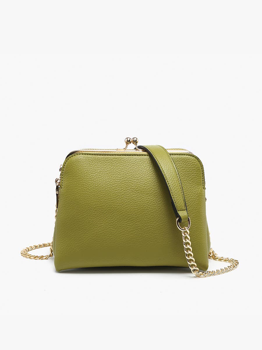 Snap Pouch Crossbody w/ Chain Strap