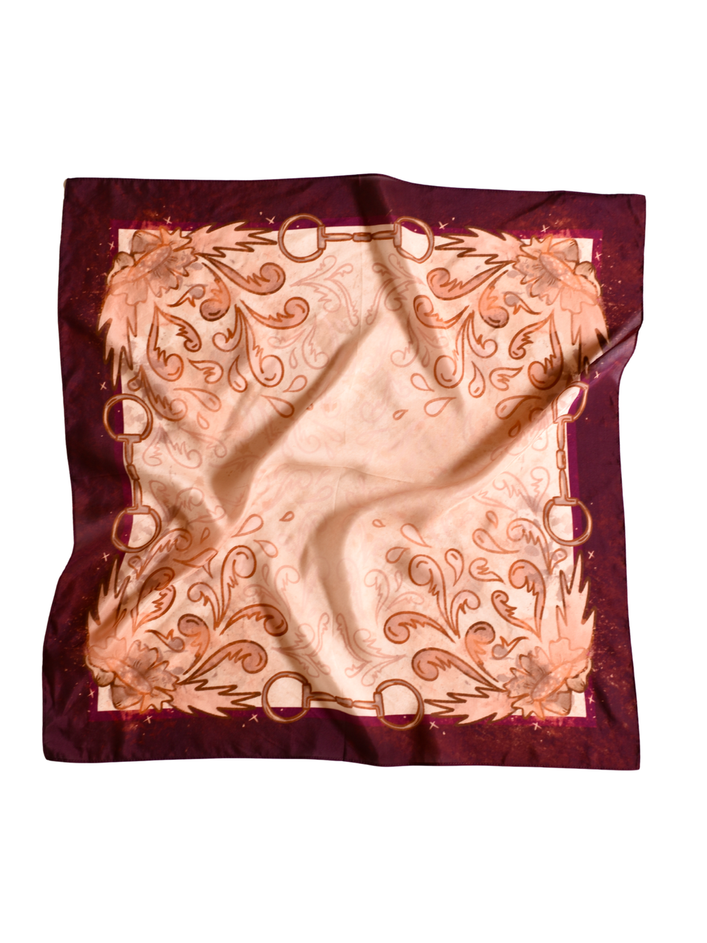 Snaffle Bit Wild Rag Scarf in Vintage Plum