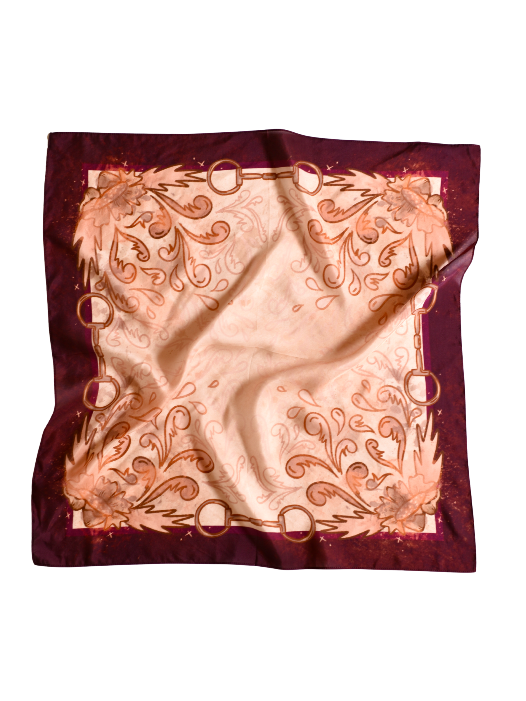 Snaffle Bit Wild Rag Scarf in Vintage Plum