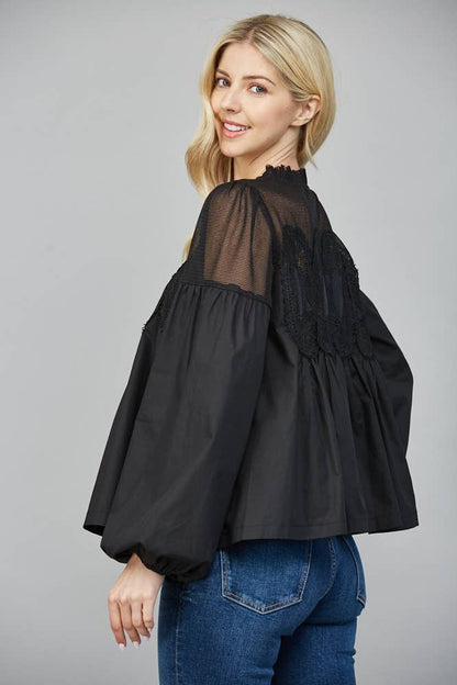 Lace Mauve Blouse