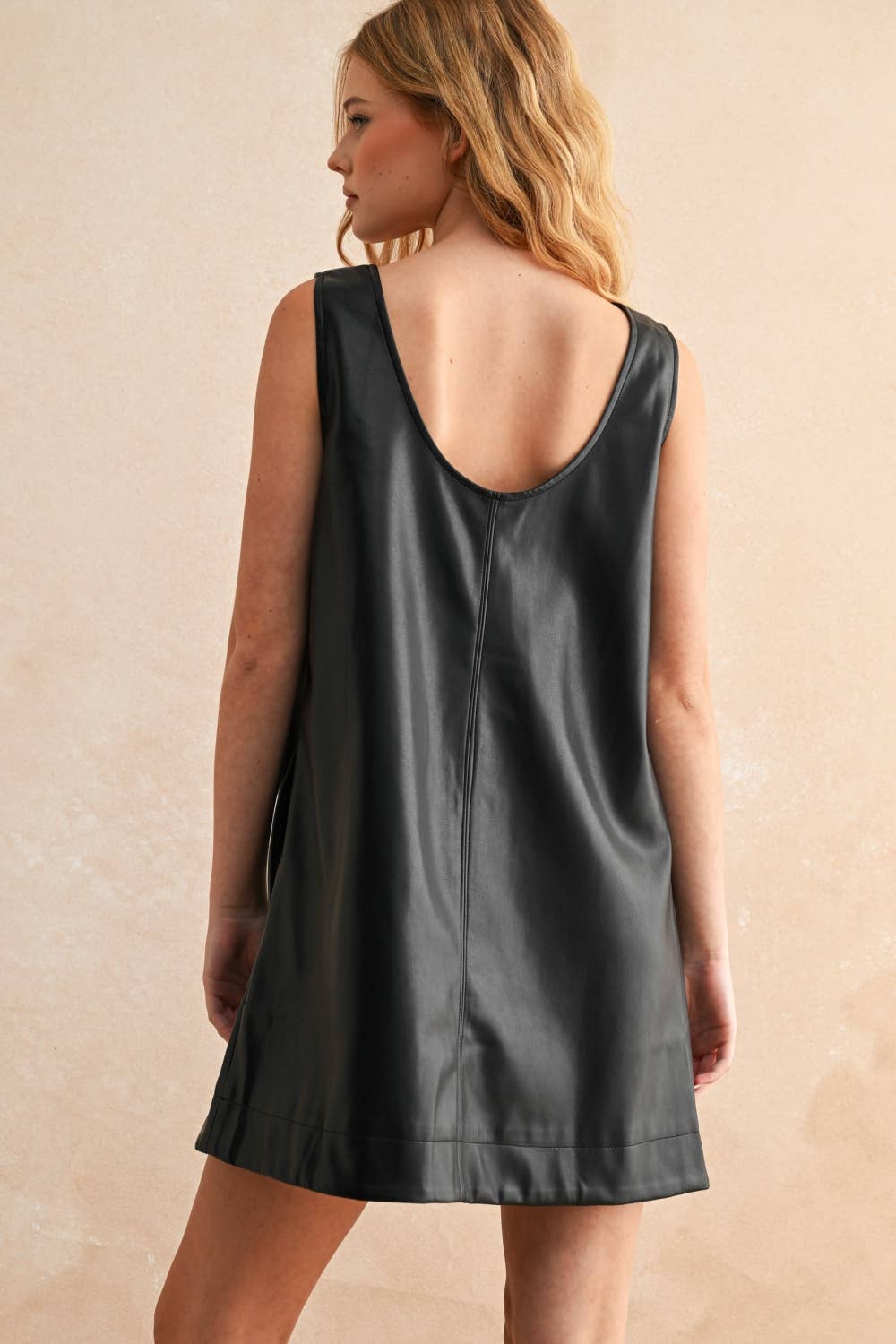 Faux Leather Mini Dress