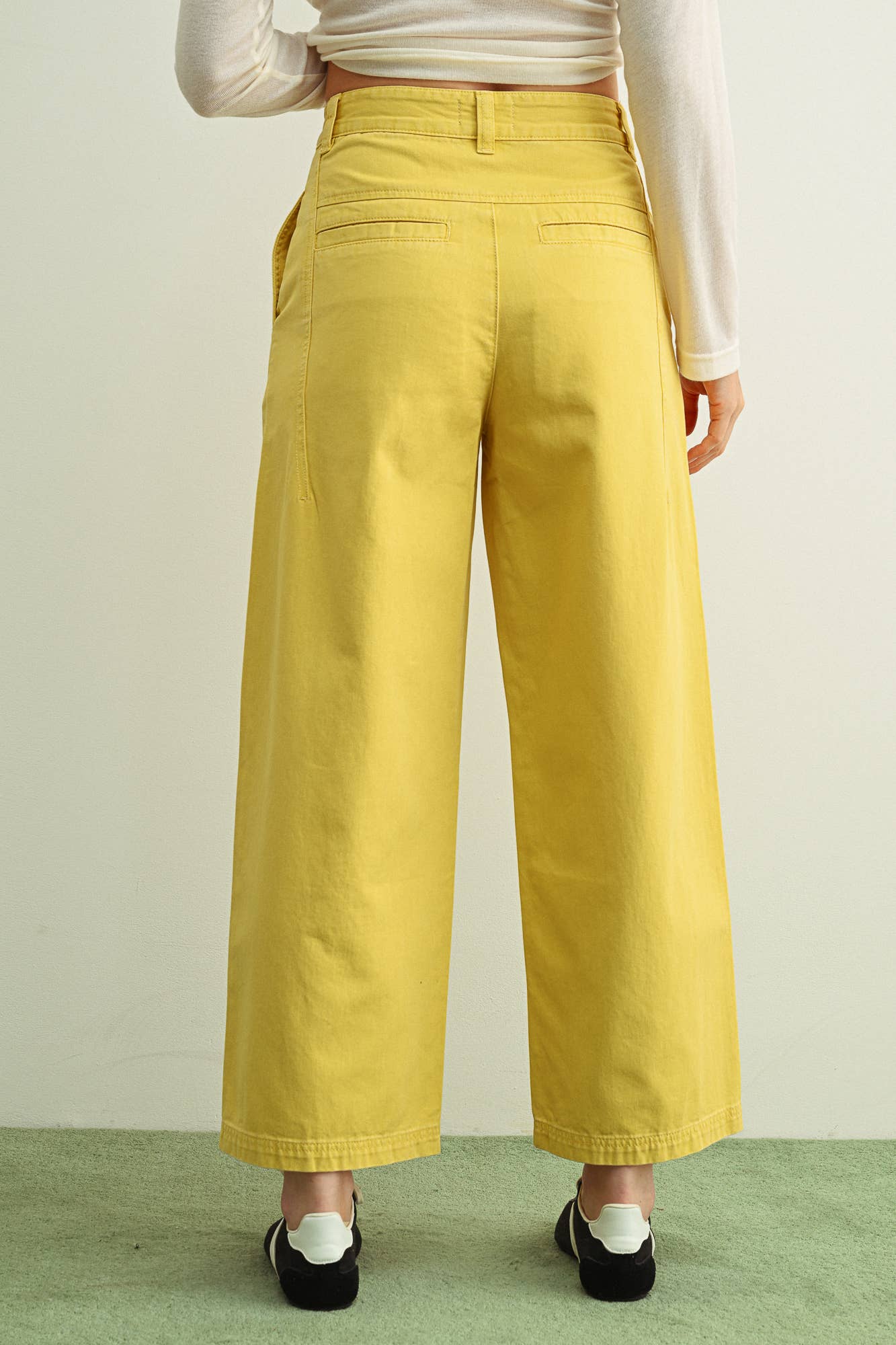 Lemon Cotton Barrel Pants