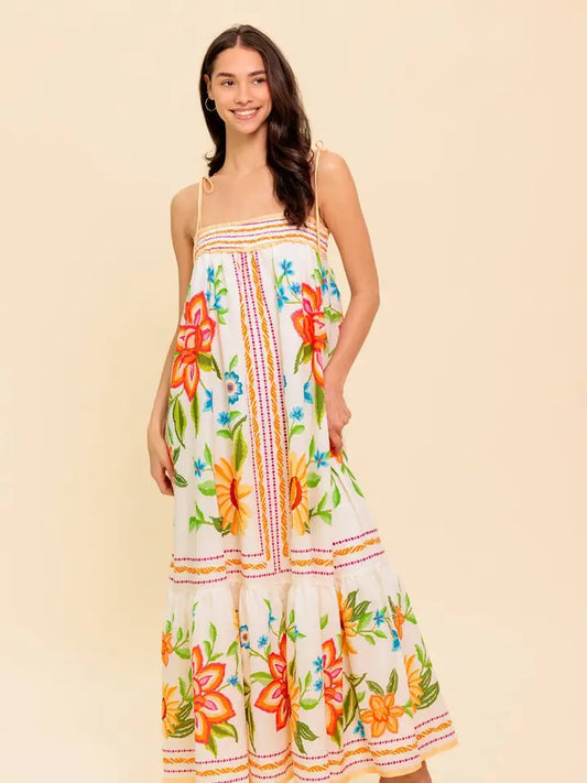 Fiesta Bloom Maxi Dress