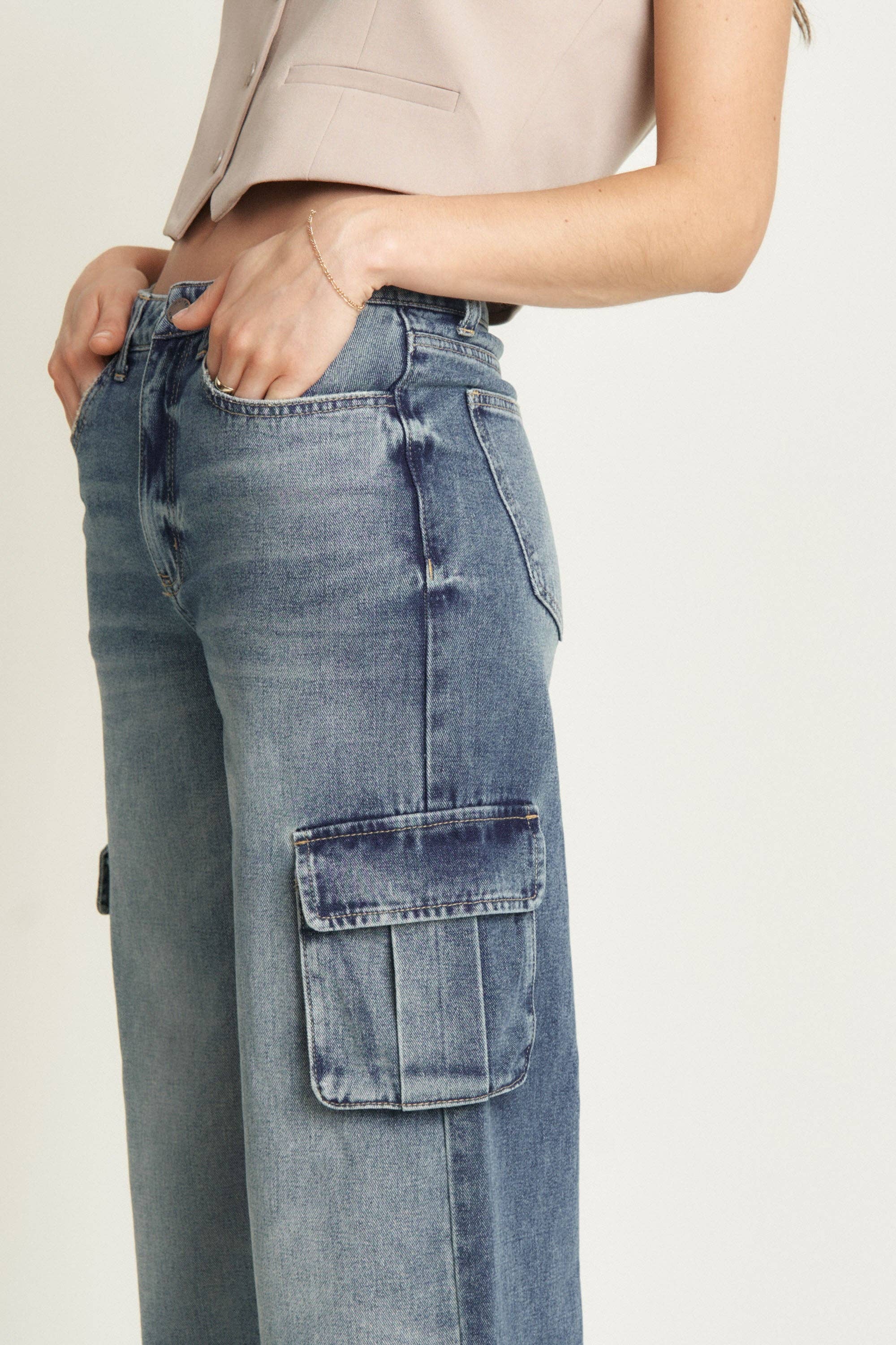 Madison Cargo Aged Indigo