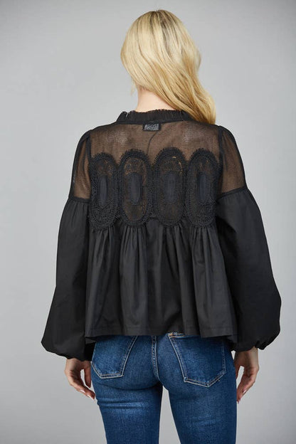 Lace Mauve Blouse