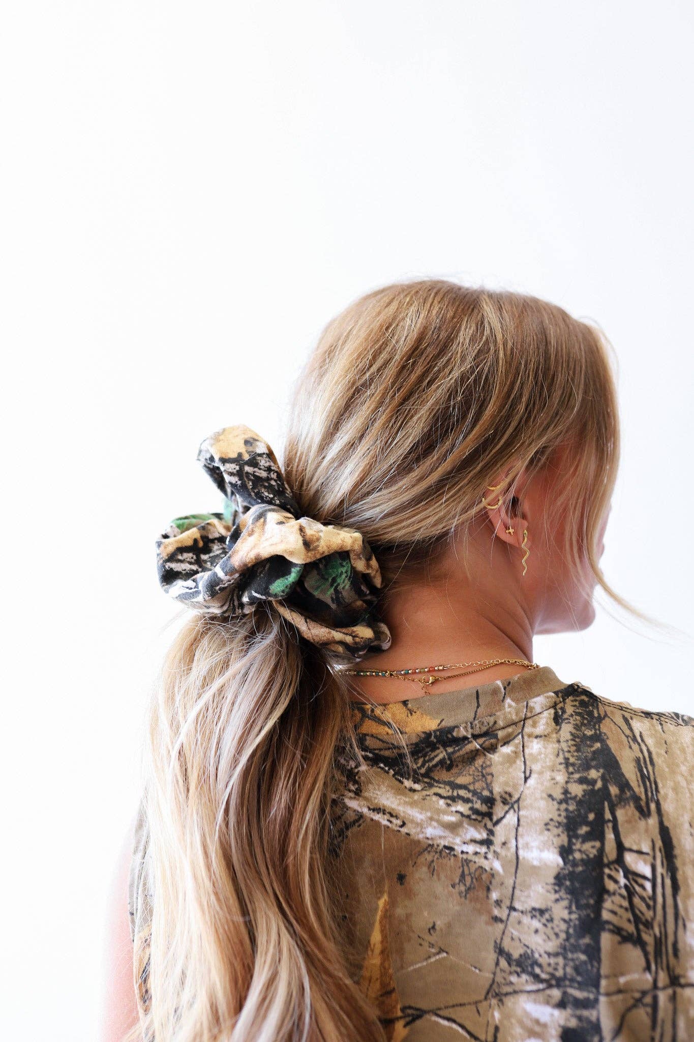 Camo Jumbo Scrunchie