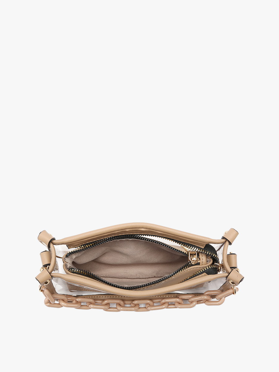 Jessica Clear Crossbody with Chain