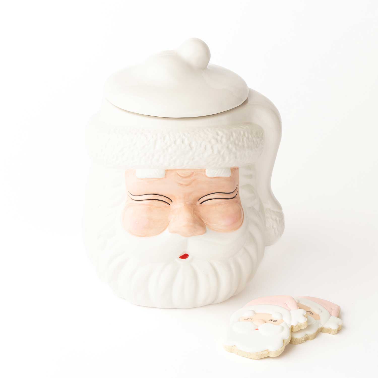 White Santa Cookie Jar