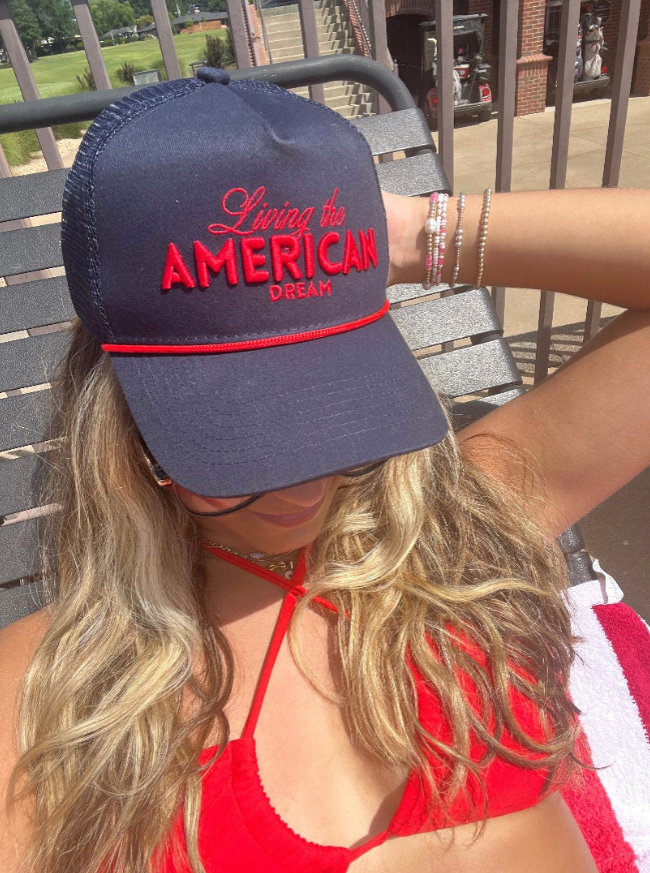 Living the American Dream | Red Vintage Trucker Hat