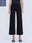 HIgh Rise Raw Hem Crop Black Wide Leg Jeans