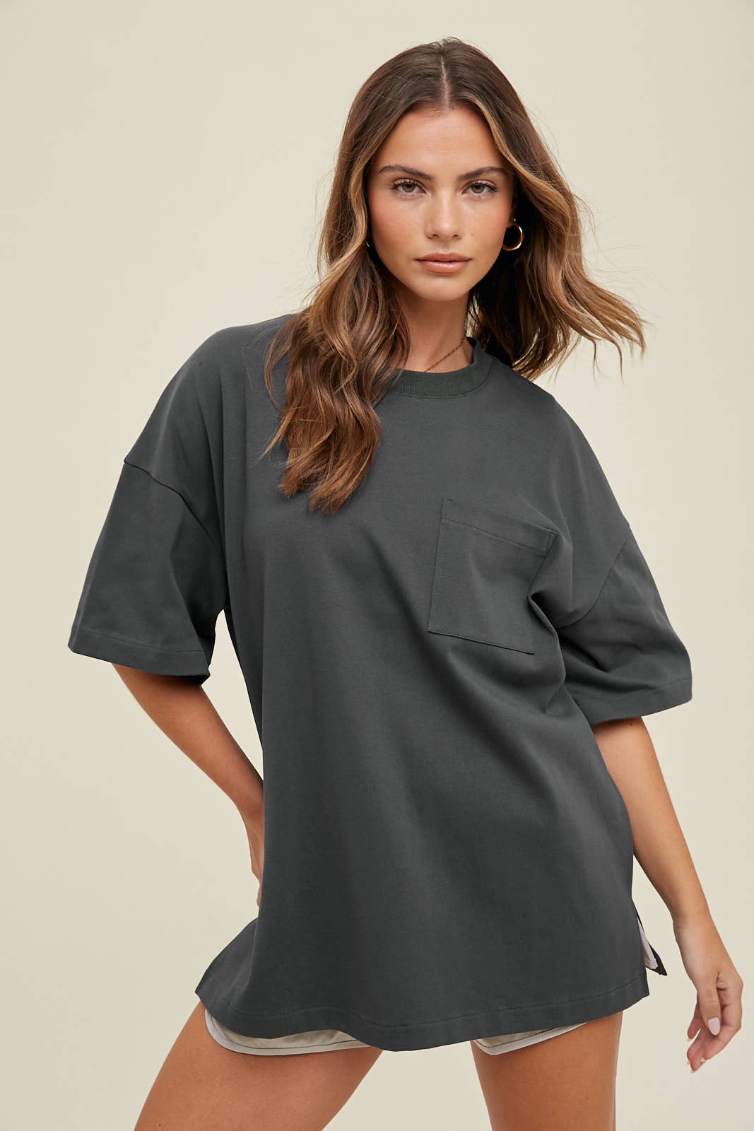 Oversized Tee With Pocket