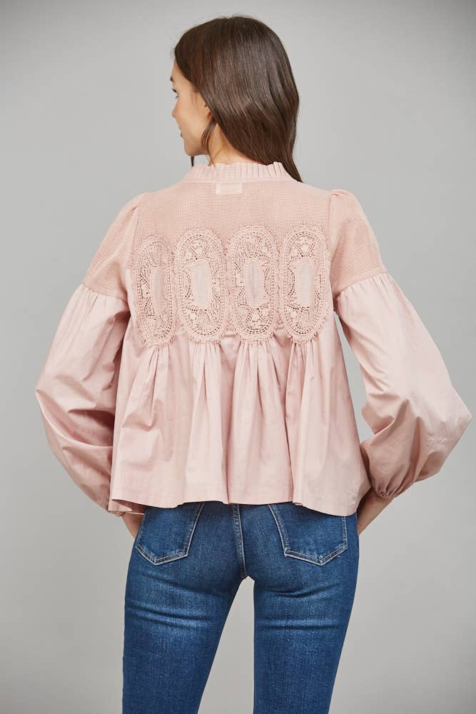 Lace Mauve Blouse