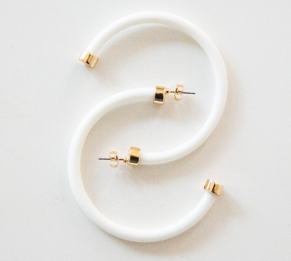Large White Hoo Hoops