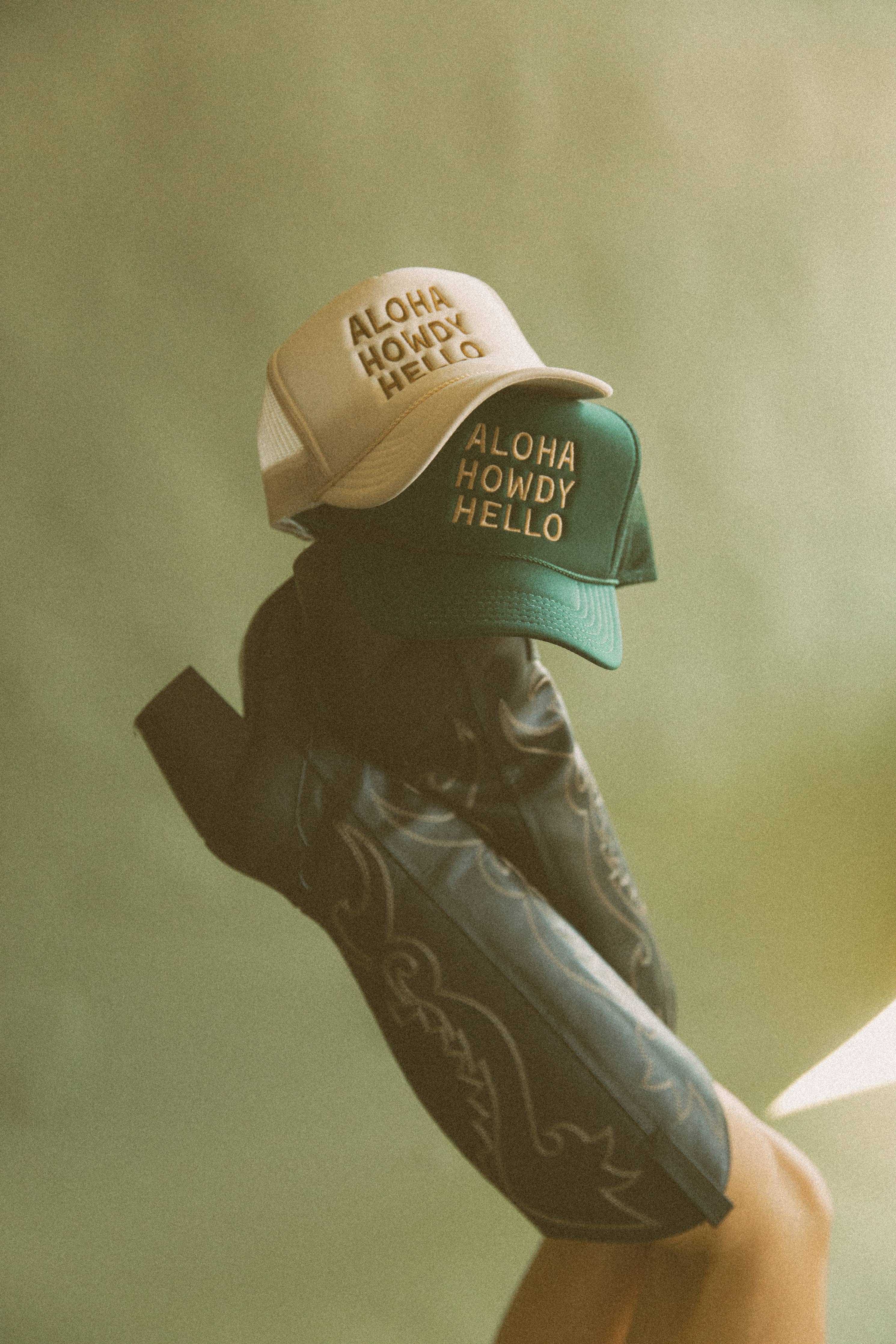 'Aloha Howdy Hello' Foam Trucker Hat