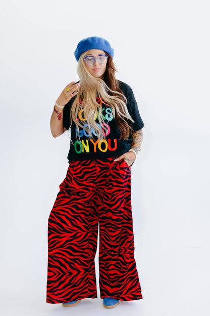 Red Zebra Luxe Trousers