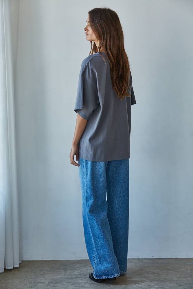 Cotton Drop Shoulder Oversized Shirt