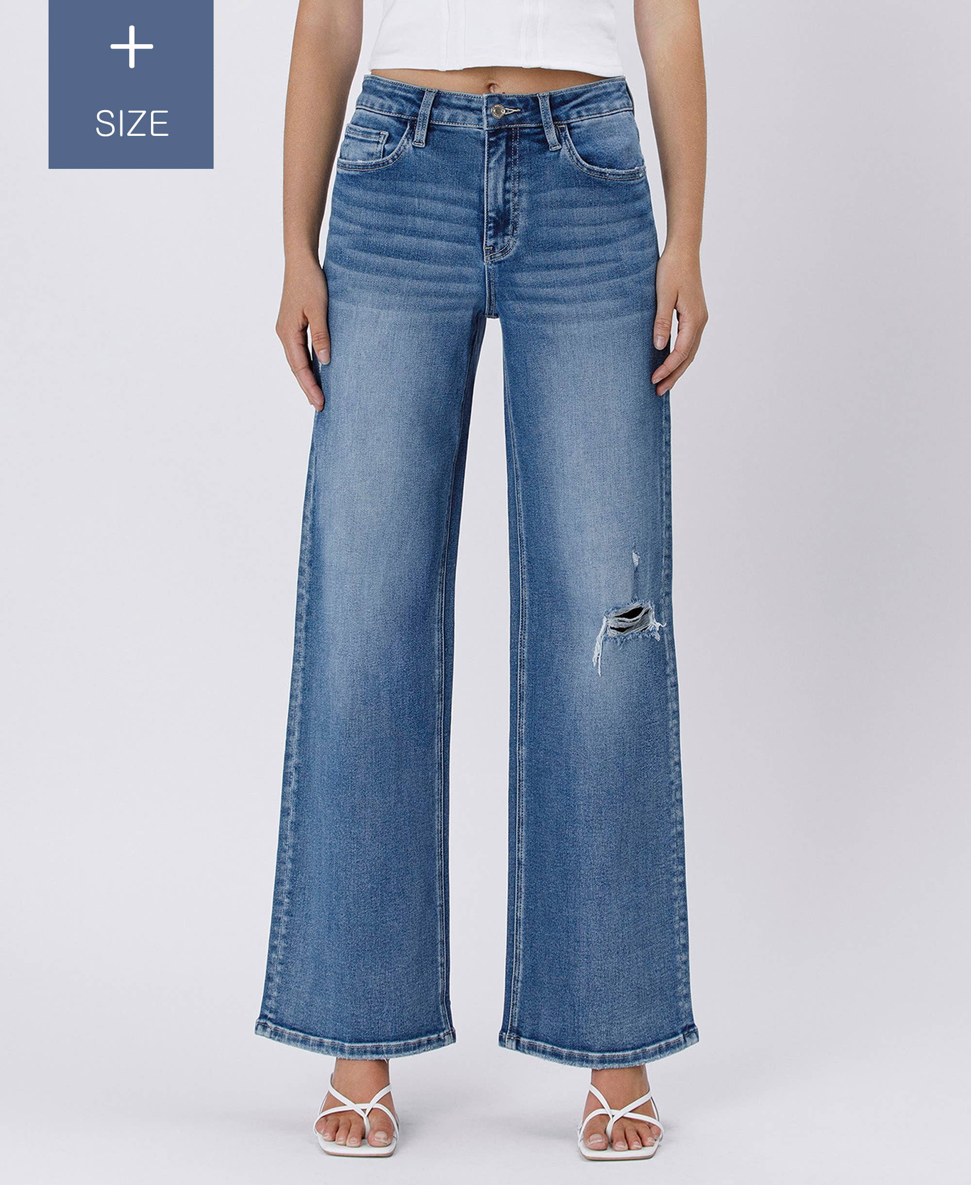 Super High Rise Baggy Wide Jeans