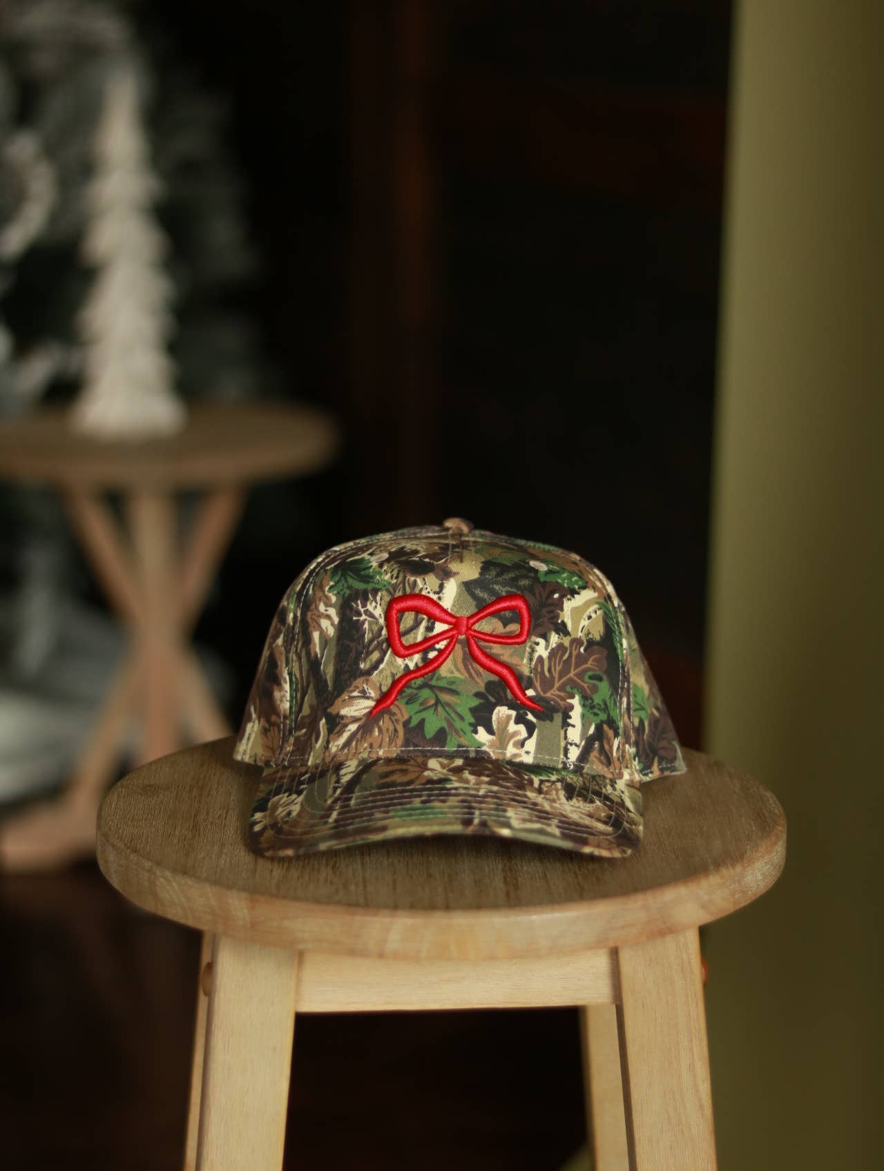 Camo Red Bow Hat