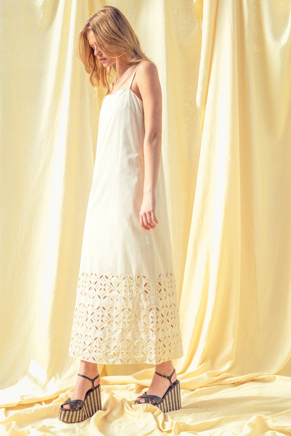 Cream Cotton Maxi Dress