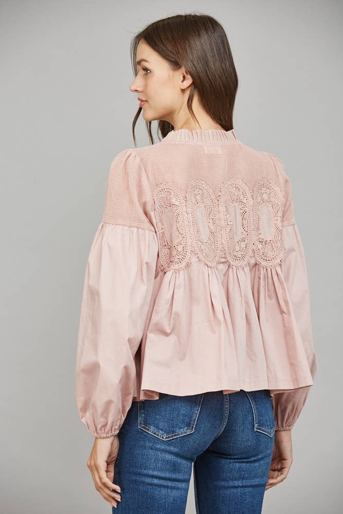 Lace Mauve Blouse
