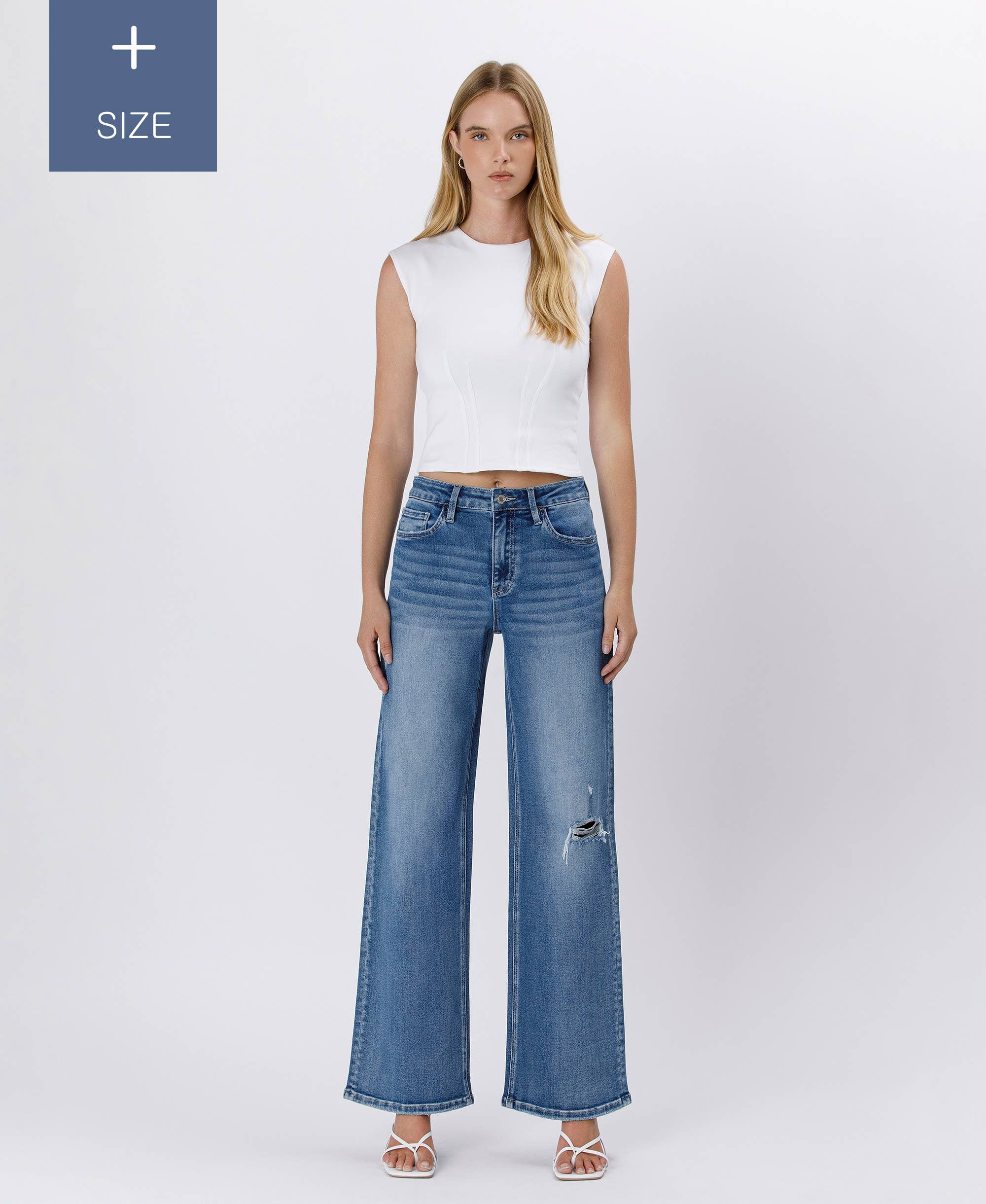 Super High Rise Baggy Wide Jeans