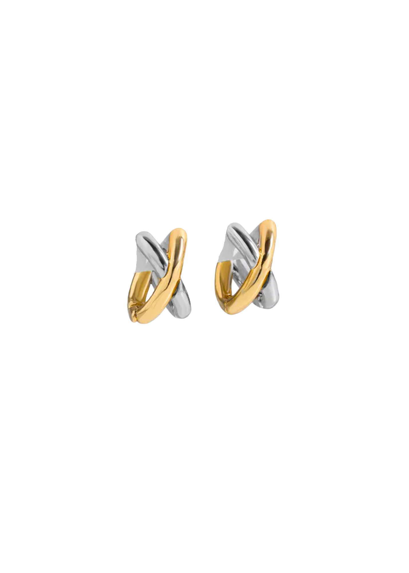 Goron Two-Toned Huggie Earring